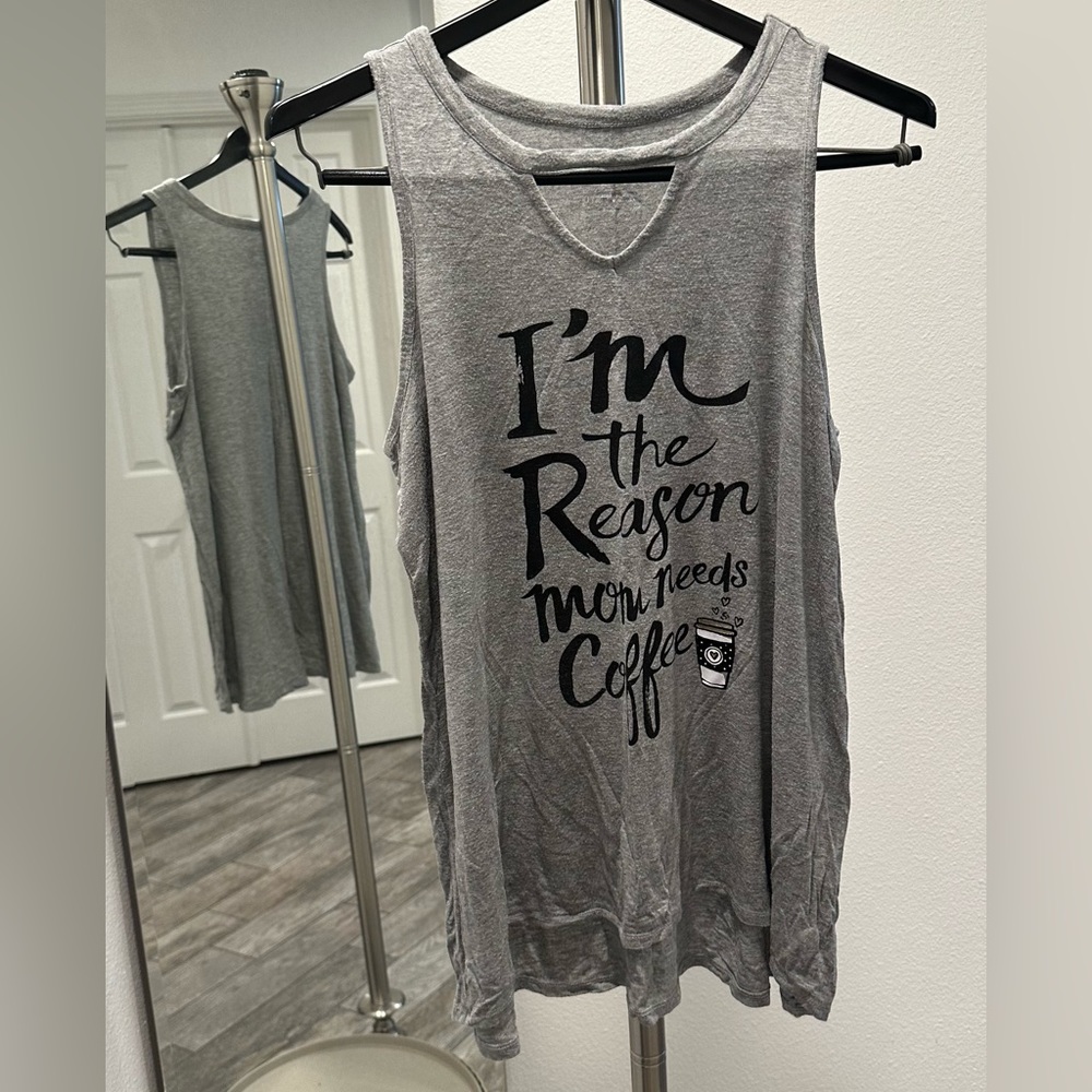 COPY - Justice I'm The Reason.. Mom Needs Coffee Tank - size Childrens Clothing…
